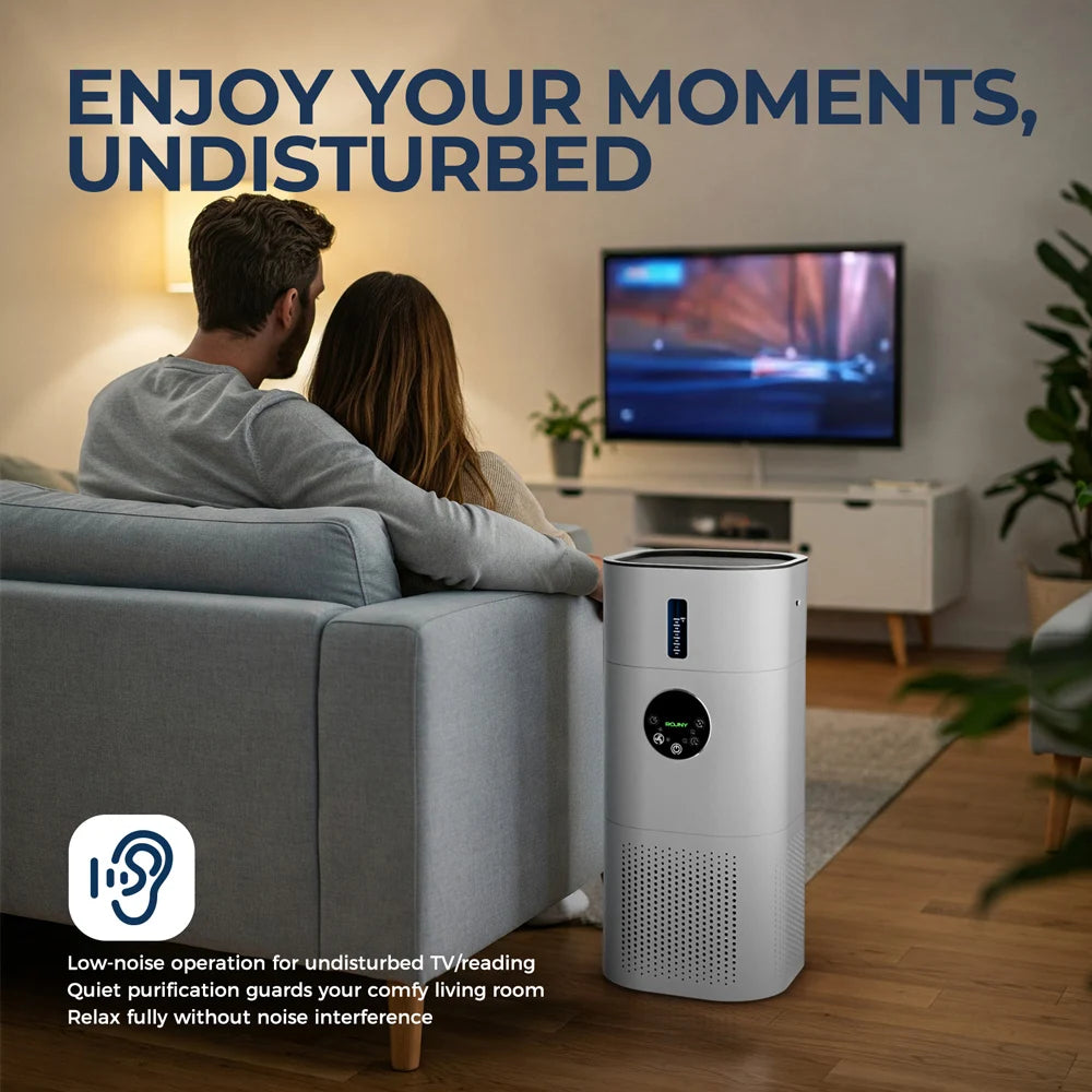 Rouny Air Purifier Humidifier H13 HEPA Filter Home Allergies Pets