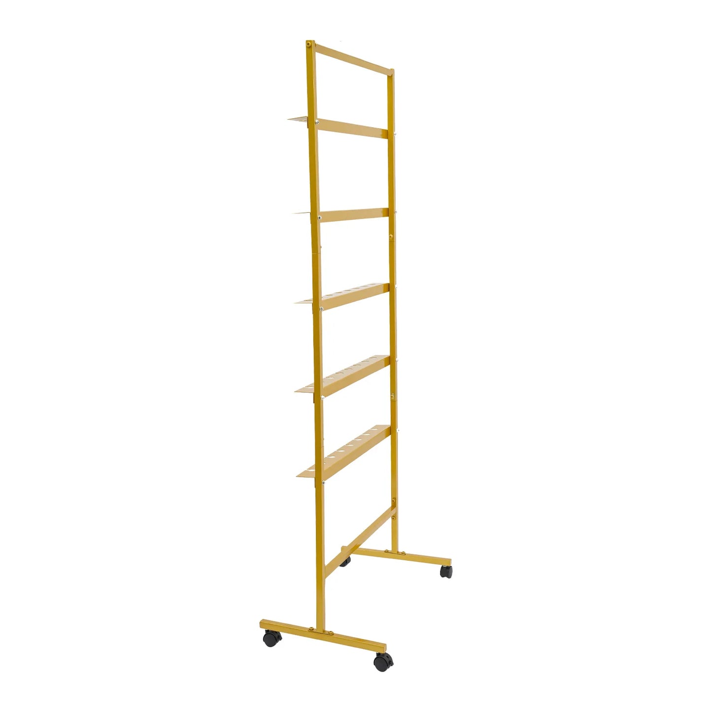 5-Tier Champagne Glass Holder, Rolling Champagne Flutes Display Stand, Gold Wine Glass Holder for Weddings & Party Decor