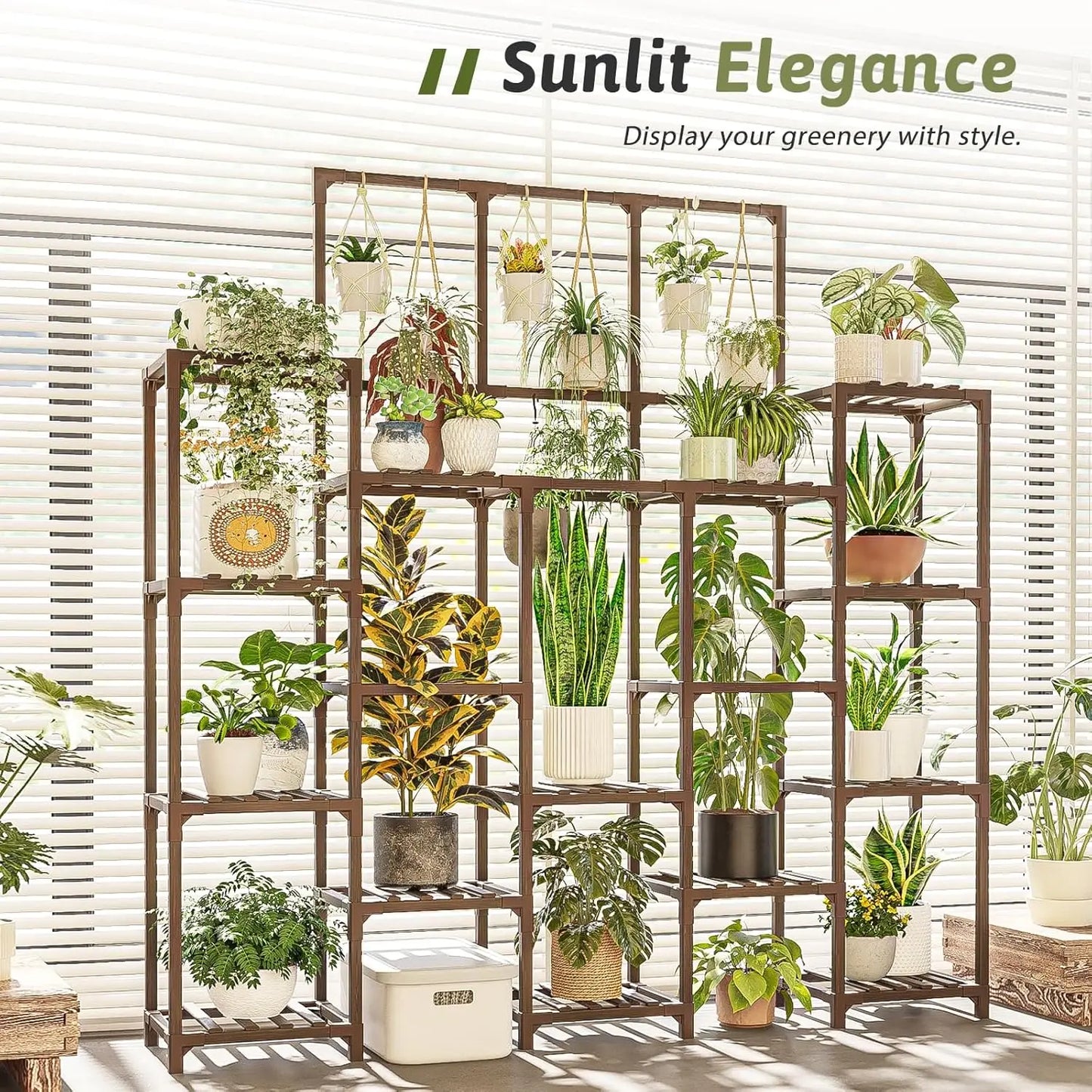 Durable 14-Tier Plant Stand For Indoor And Outdoor Use