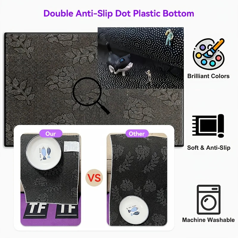 Cyberpunk Velvet Area Rug HD Print Non Slip Mat For Gaming Room