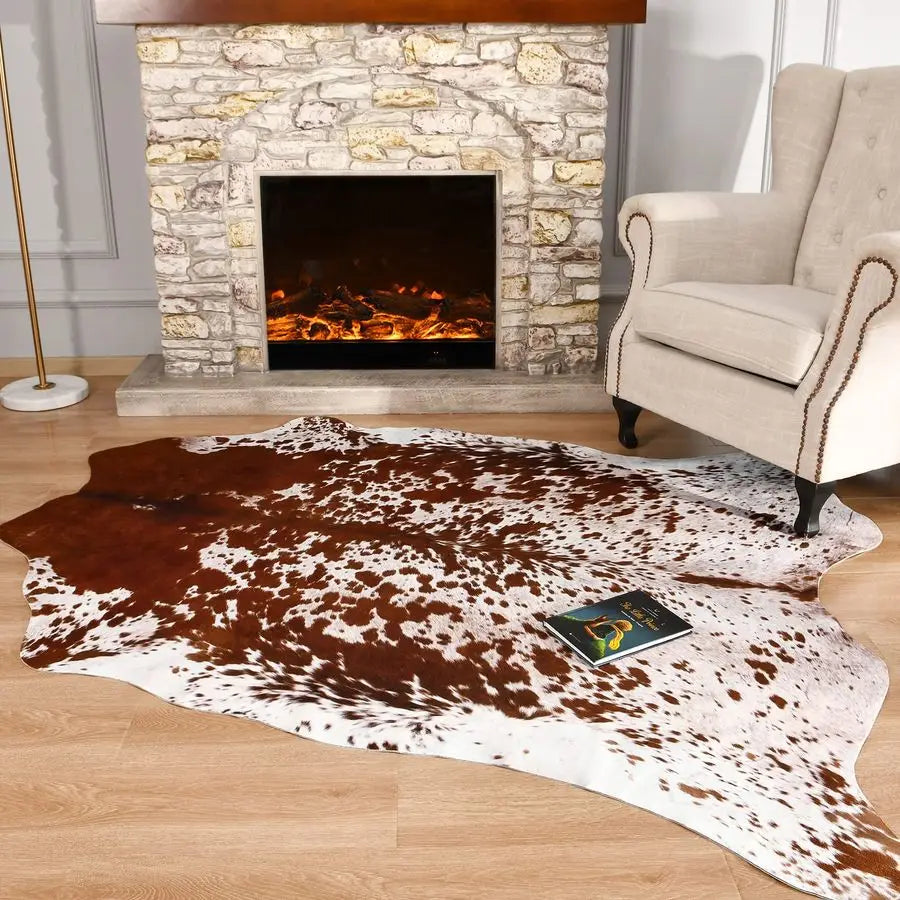 Faux Cowhide Rug Cow Print for Bedroom and Living Room