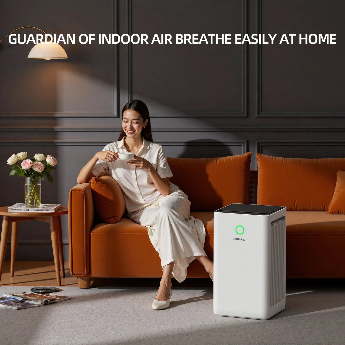 AIRPLUS H13 HEPA Solar Air Purifier Auto Mode Child Lock