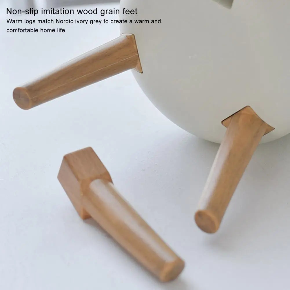 Automatic Self-Watering Bamboo Flower Pot With Wooden Bracket