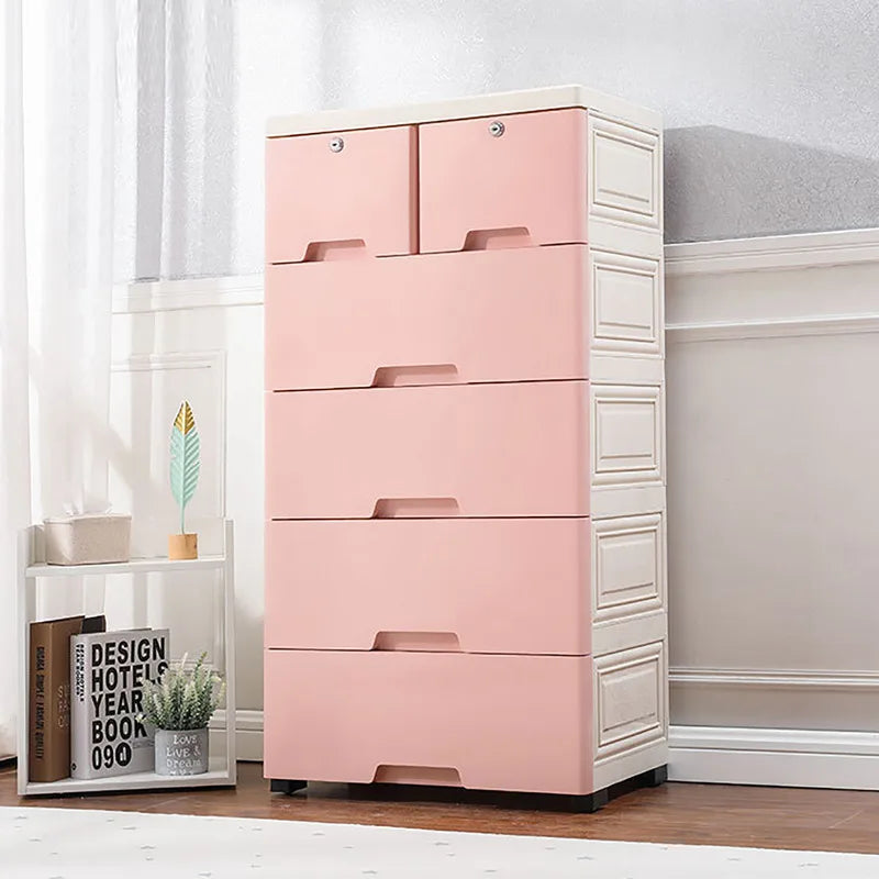 Drawer Plastic Bookshelf Storage Living Room Cabinets Filing Toy Display Cabinet Bedroom Closet Furniture