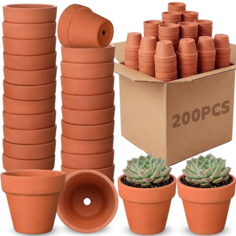 Mini 2 Inch Terracotta Pot Bulk Small Plant Pots Nursery Flower With Drainage Holes