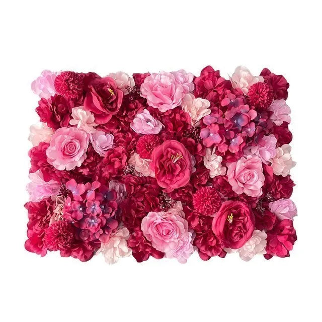 Pink Silk Rose Flower Wall Artificial Flower For Wedding Decoration BabyShow Party Birthday Gift Home Backdrop Decor