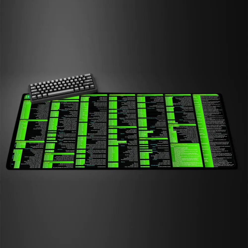Mairuige Excel Shortcut Keys Spanish Mouse Pad Desk Pad