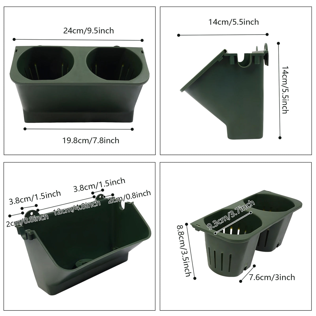Bymaocar 30Pcs Army Wall Mounted Planters Green Vertical Hanging Pots