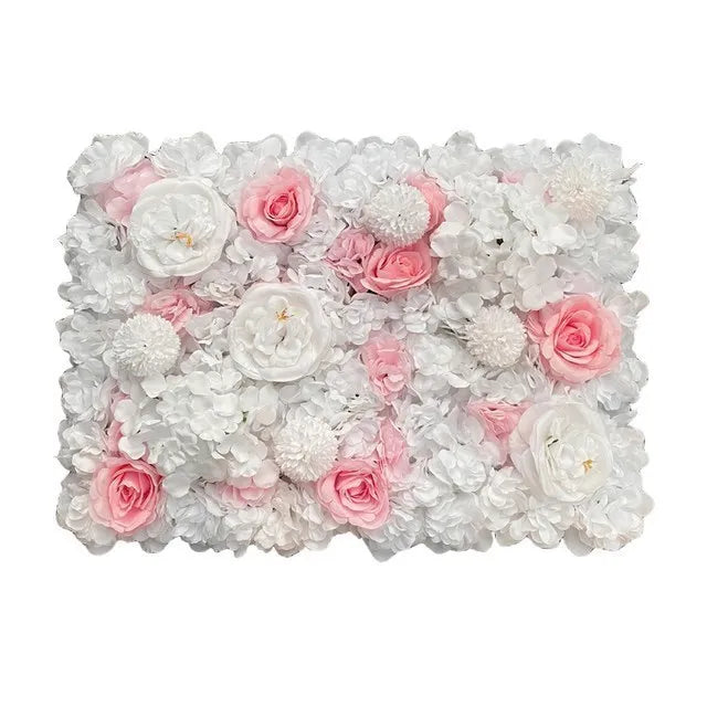 Pink Silk Rose Flower Wall Artificial Flower For Wedding Decoration BabyShow Party Birthday Gift Home Backdrop Decor