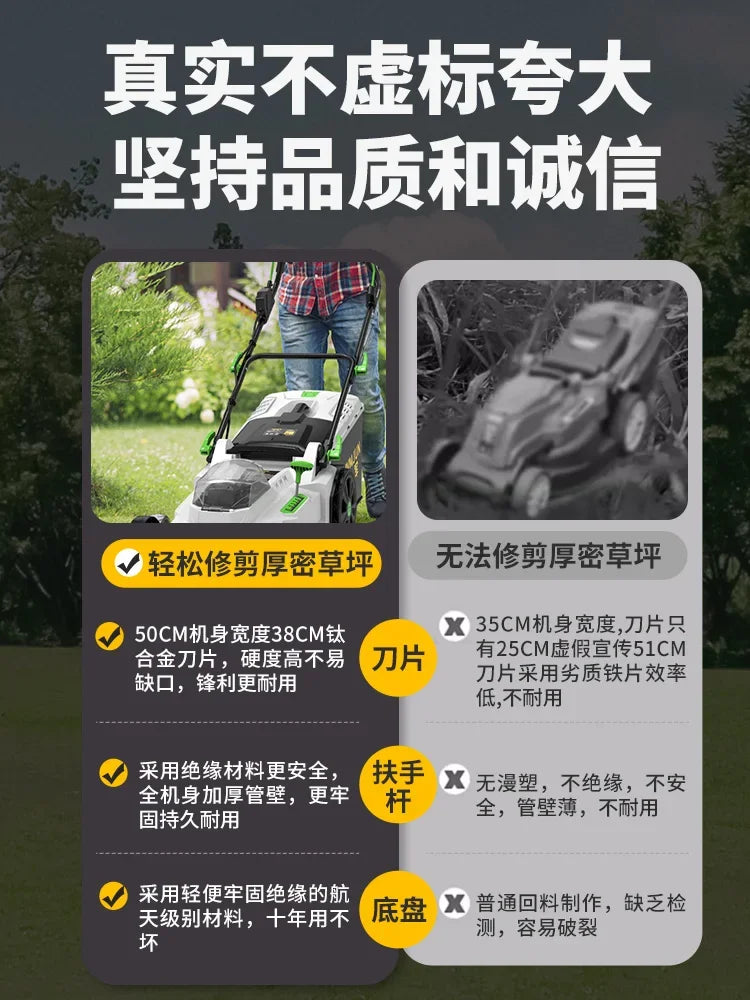 Hand push lawn mower, small household push lawn mower, plug-in electric new high power lawn mower