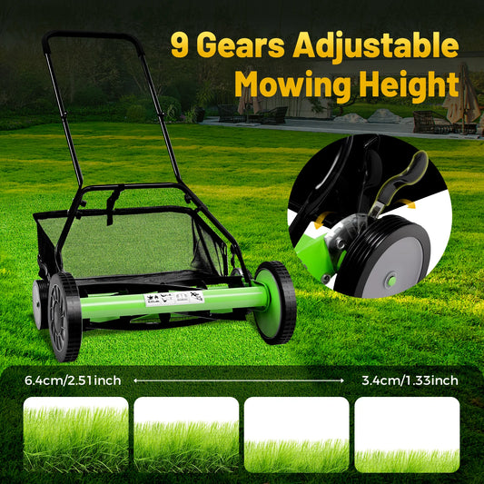 65 Manganese Steel 5 Blade Lawn Mower With Grass Catcher
