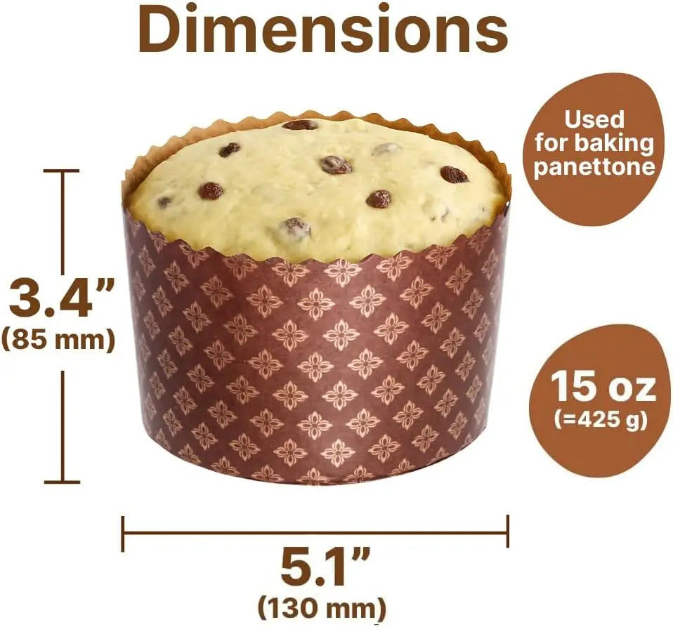 Paska Mold Kulich Panettone Paper Baking Molds 12 Pack