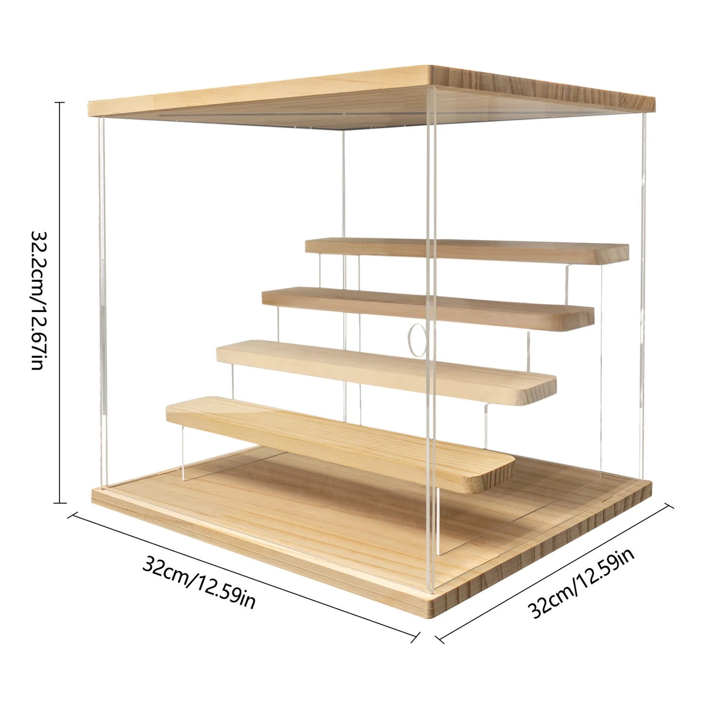 5-Tier LED Acrylic Display Box for Perfume Figurines and Jewelry