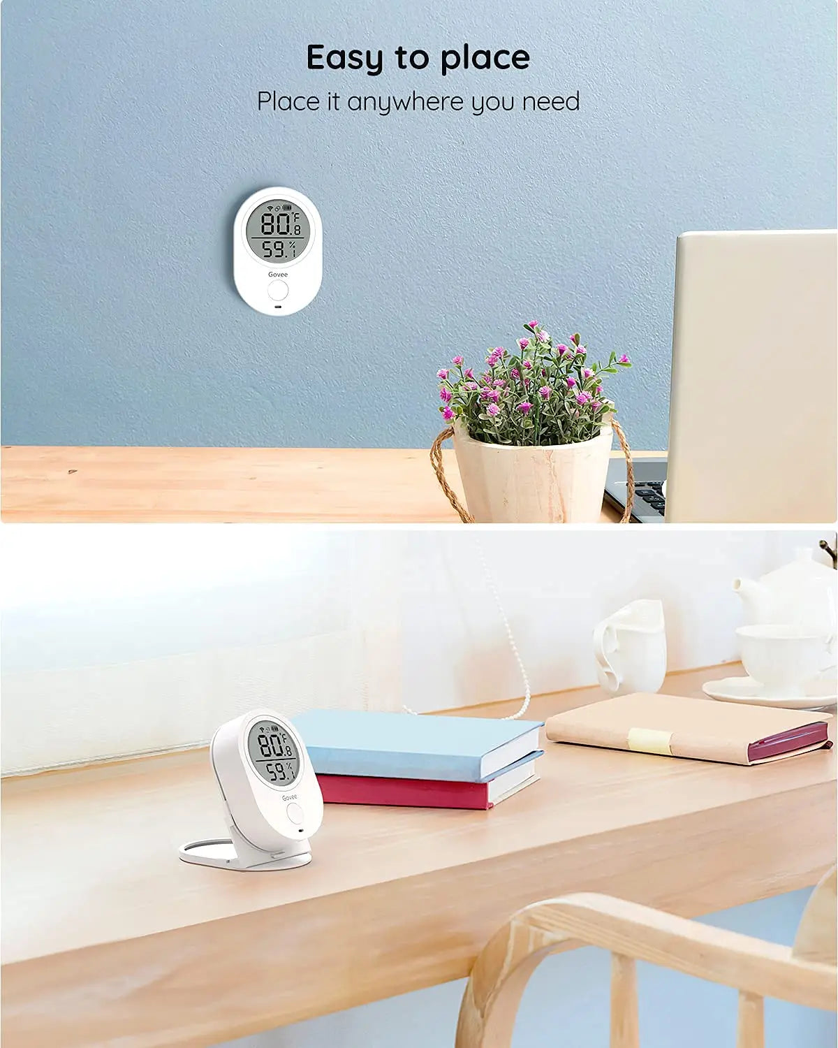 Smart WiFi Bluetooth Thermometer Hygrometer With App Alerts for Greenhouse