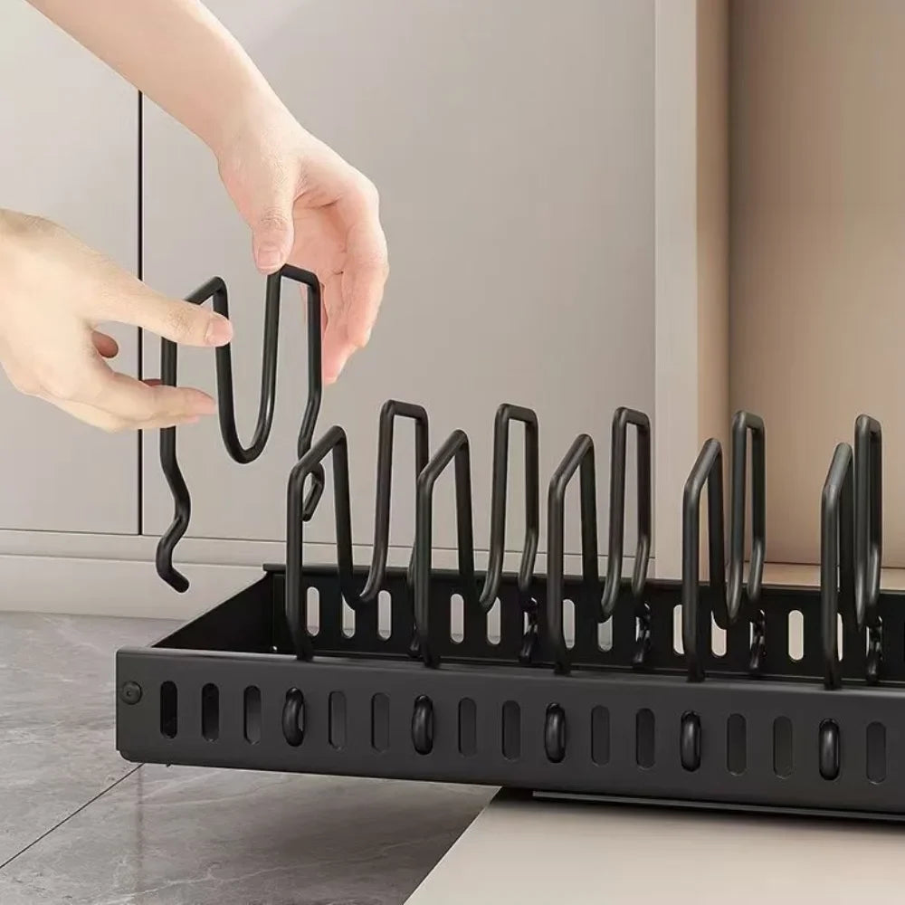 Andralyn Kitchen Heavy Duty Pullout Pot Rack With Slide Rails