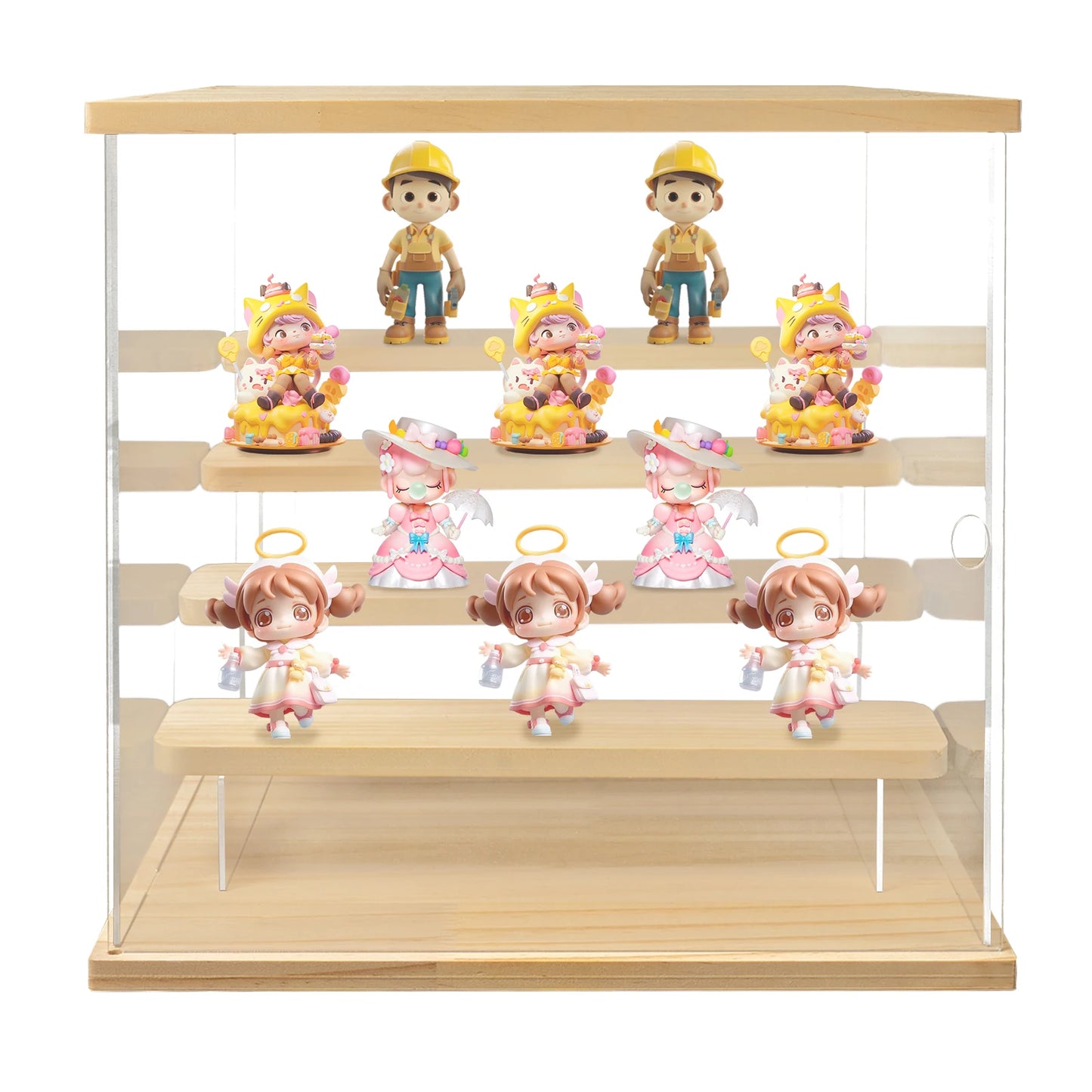 5-Tier LED Acrylic Display Box for Perfume Figurines and Jewelry