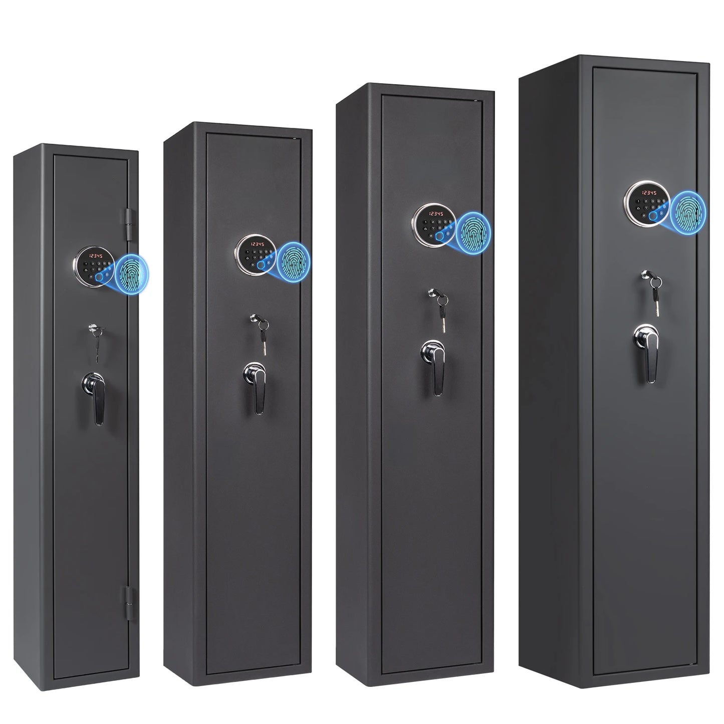 Biometric Gun Safe For Rifles And Pistols With Removable Shelf