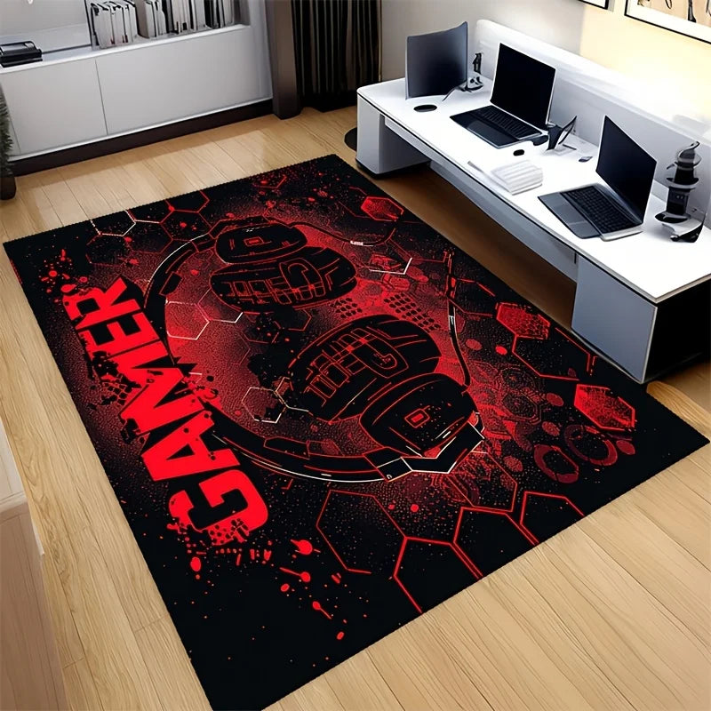 Crystal Velvet Floral Rug Anti Slip Durable Indoor Outdoor Mat