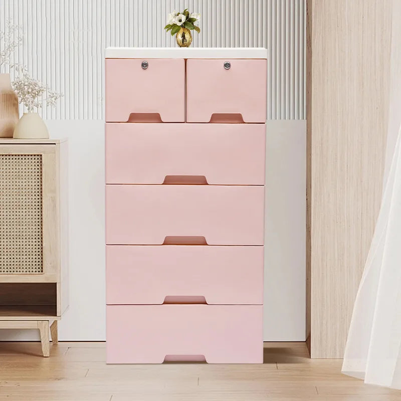 Drawer Plastic Bookshelf Storage Living Room Cabinets Filing Toy Display Cabinet Bedroom Closet Furniture