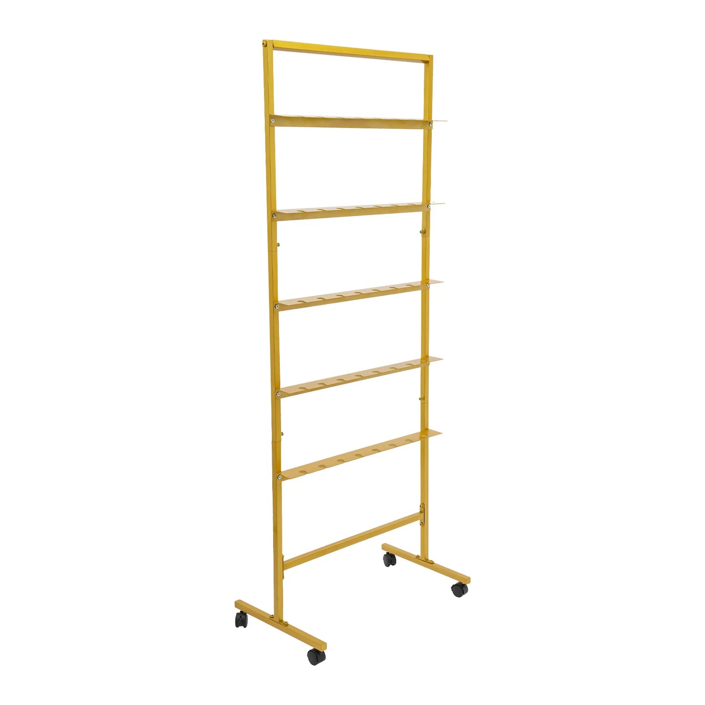 5-Tier Champagne Glass Holder, Rolling Champagne Flutes Display Stand, Gold Wine Glass Holder for Weddings & Party Decor