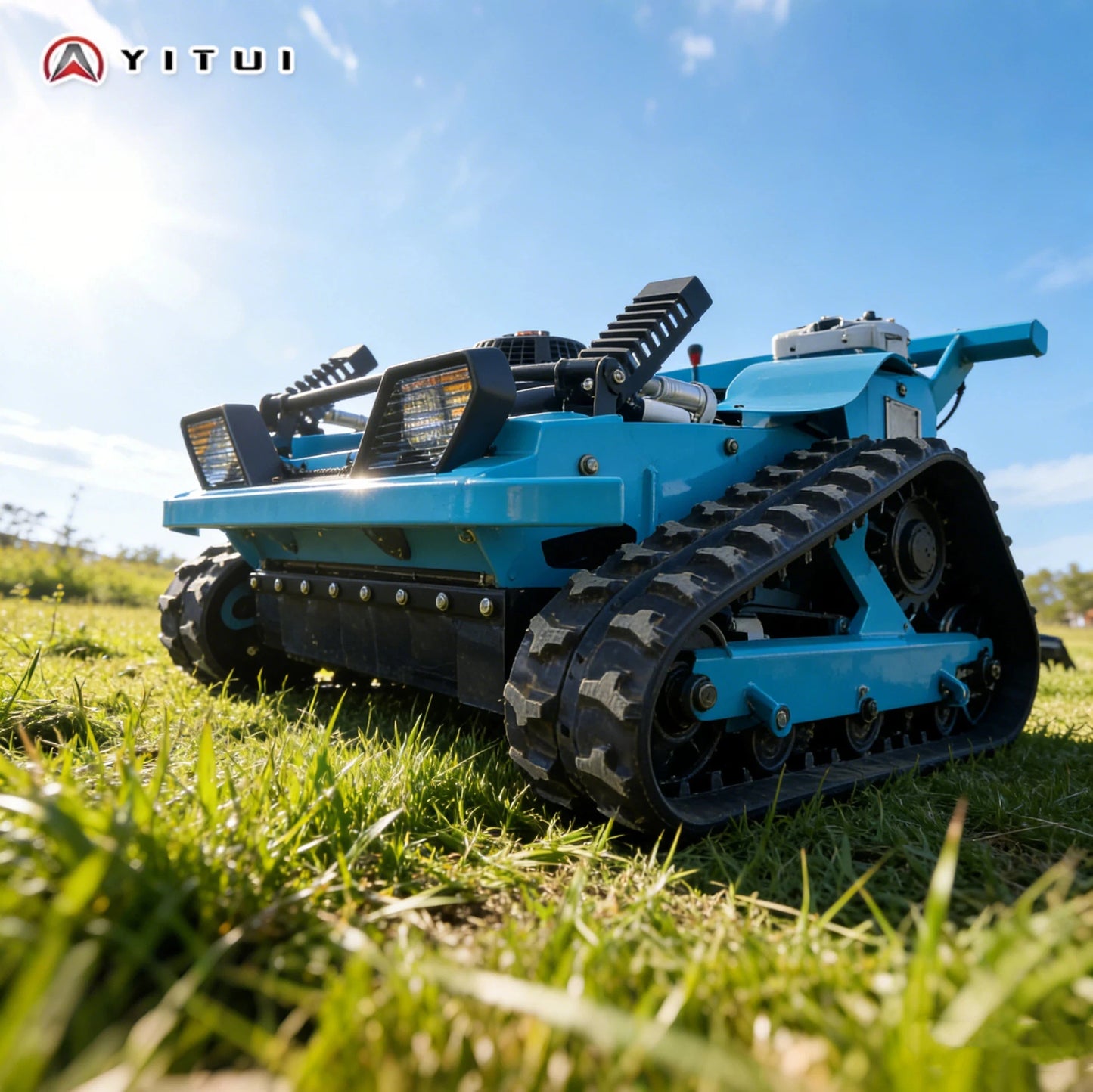 Heavy Duty Crawler Lawn Mower With Remote Control Weeding