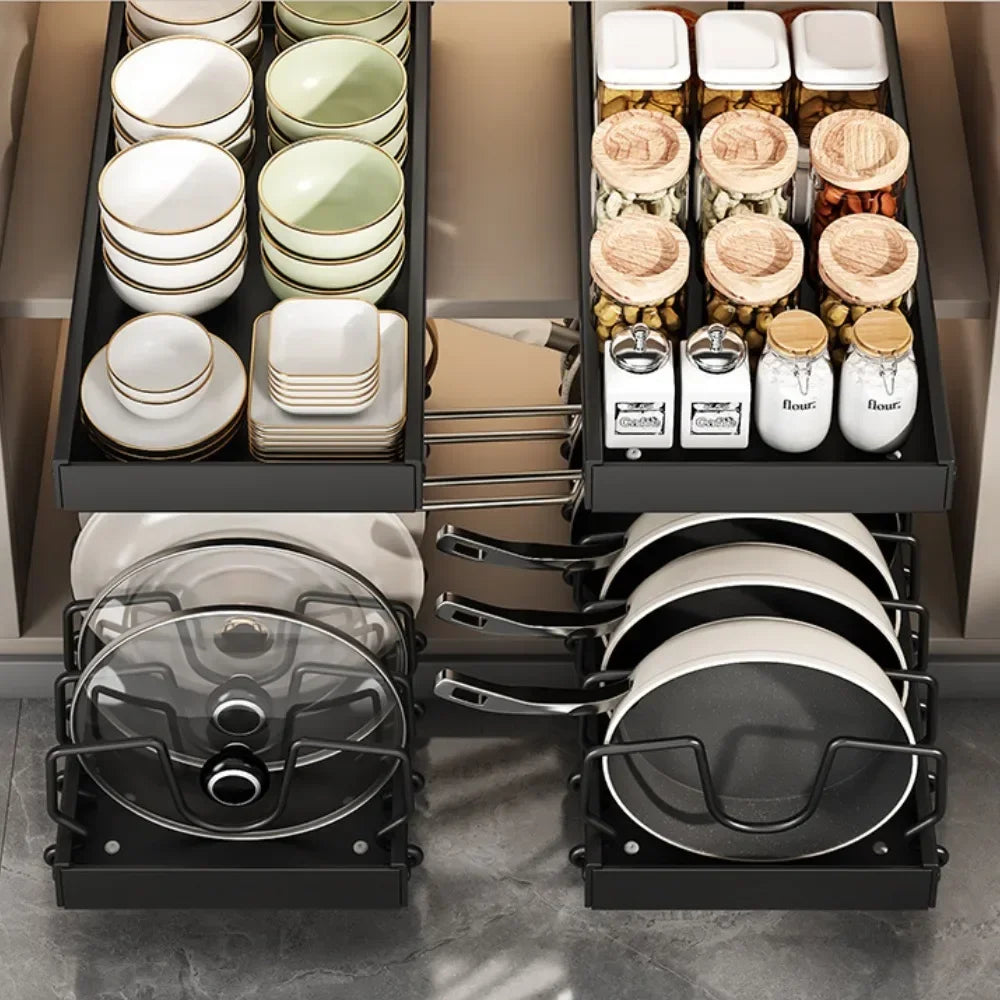 Andralyn Kitchen Heavy Duty Pullout Pot Rack With Slide Rails