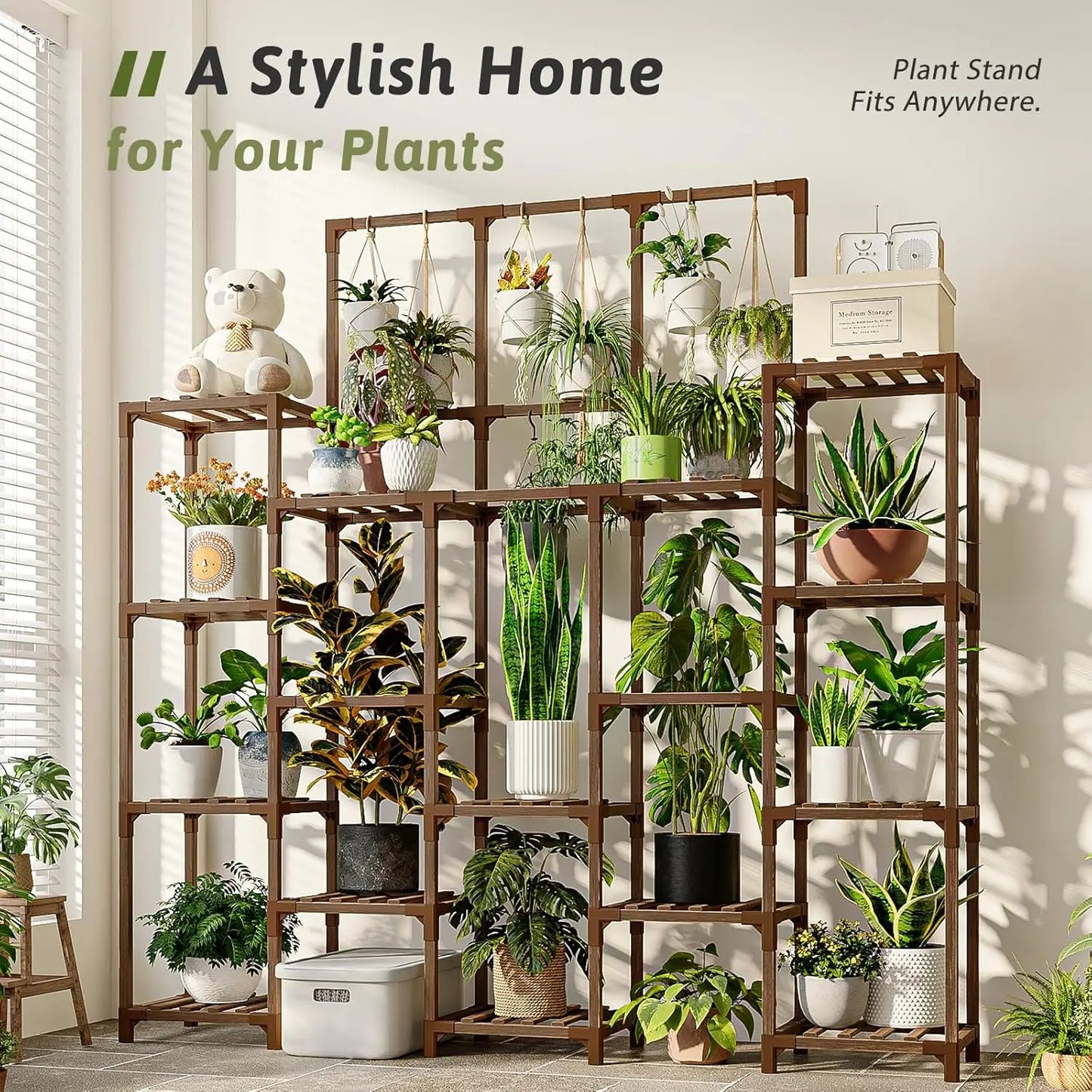 Durable 14-Tier Plant Stand For Indoor And Outdoor Use