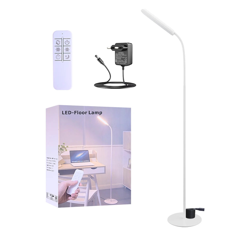 XKZMGD LED Floor Lamp With Gooseneck Dimmable Remote Control