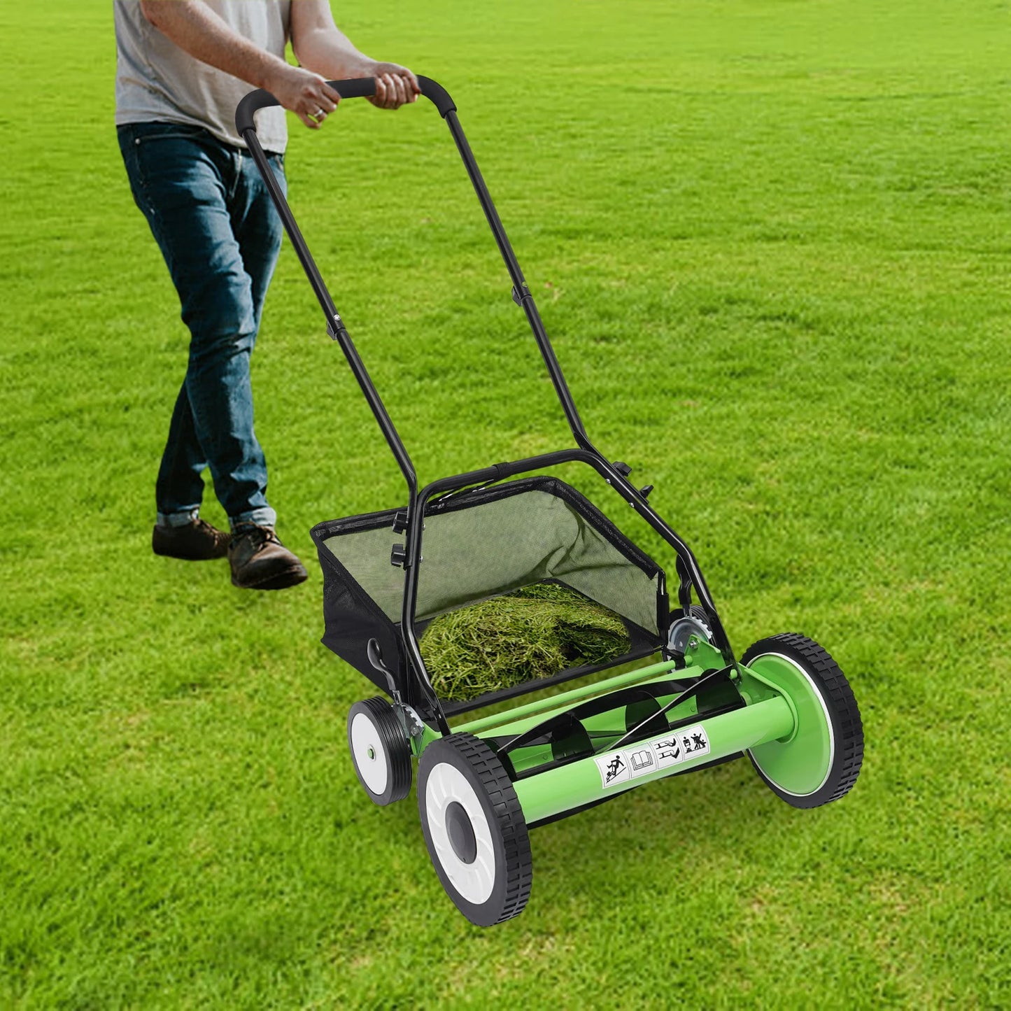 Cordless Manual Reel Lawn Mower For Environmentally Friendly Yard Care