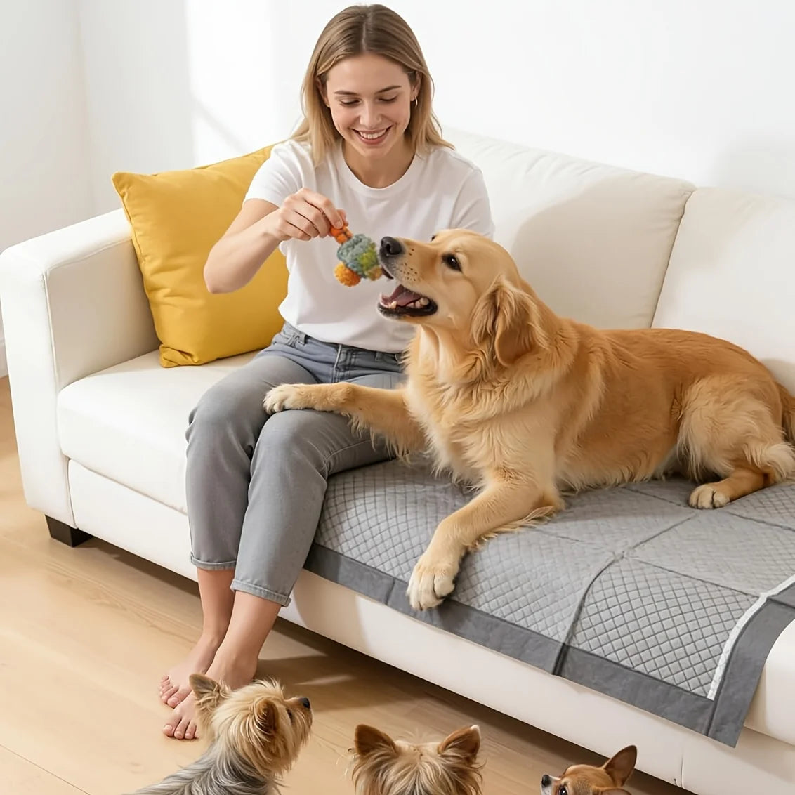 Extra Large 32"x55" /32"x48" 40pcs Odor-Control Super Absorbency Charcoal Pee Pads For Dogs, Leak-Proof Pet Training Pee Pads, Thicken Disposable Potty Pads Puppy Training Pads For Cats Rabbits JUYHGV