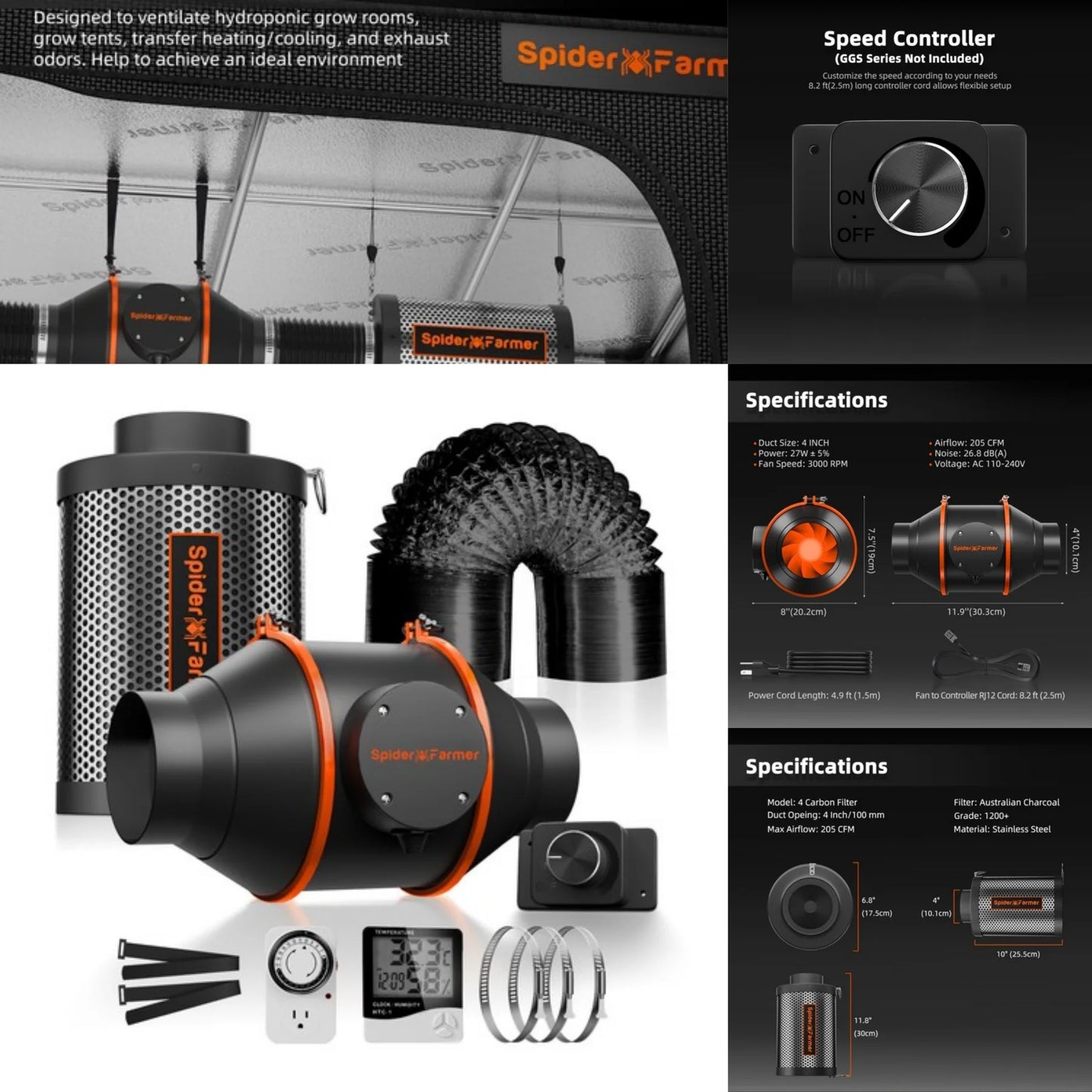 Spider Farmer Grow Tent Kit With SF2000 EVO Spectrum LED