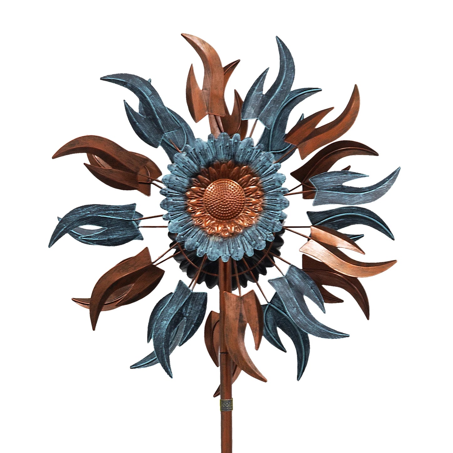 Wind Spinners Outdoor Metal Kinetic Garden Sculpture With Welcome Flags