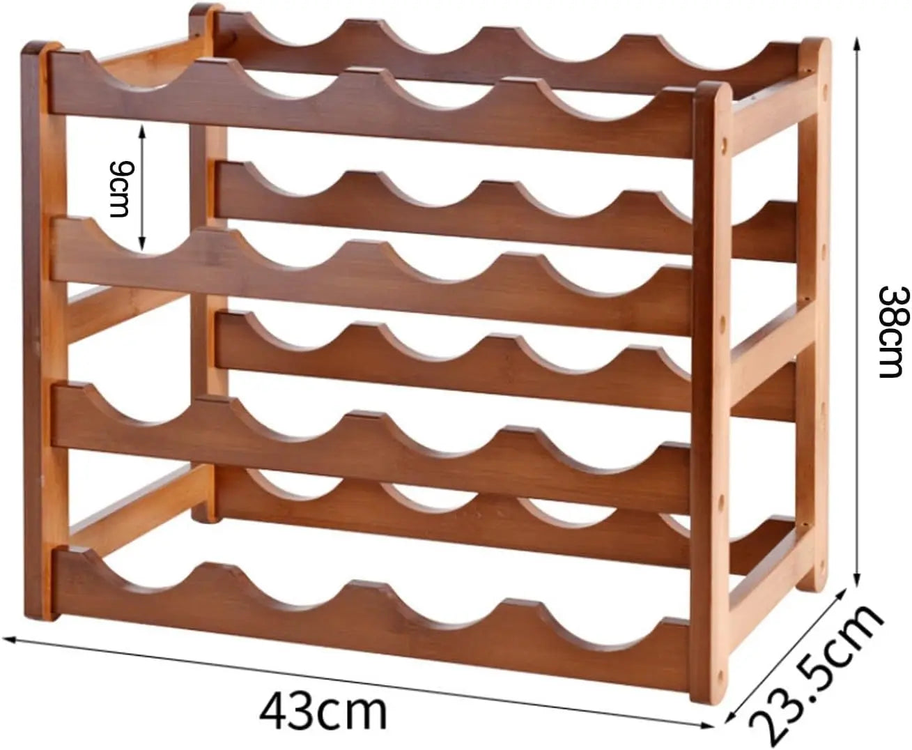 16 Bottle Wooden Wine Rack,4 Tier Free Standing Wine Storage Holder,Retro Minimalist Style Home Decorations Wine Display Shelves for Cabinet,Cupboard,Countertop