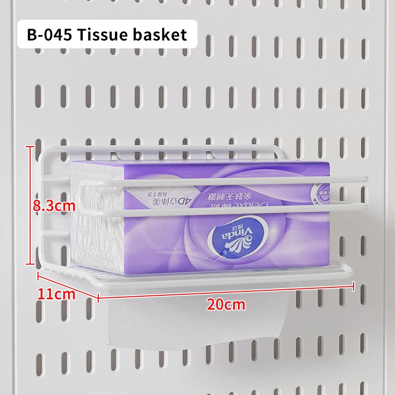 Desktop Pegboard Height Adjustable Standing Storage Rack For Home Office