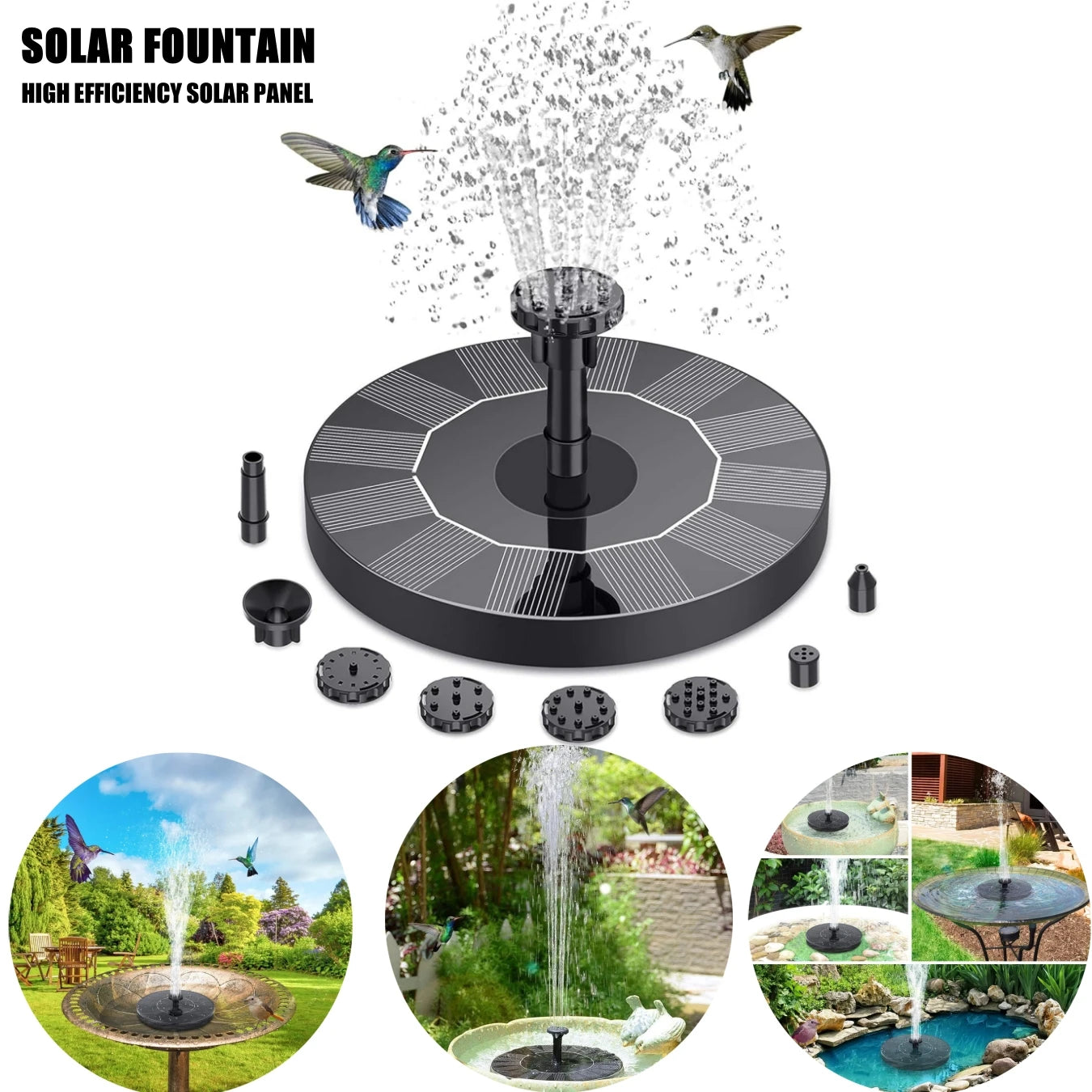 Solar Water Fountain Pump For Garden Pond And Patio