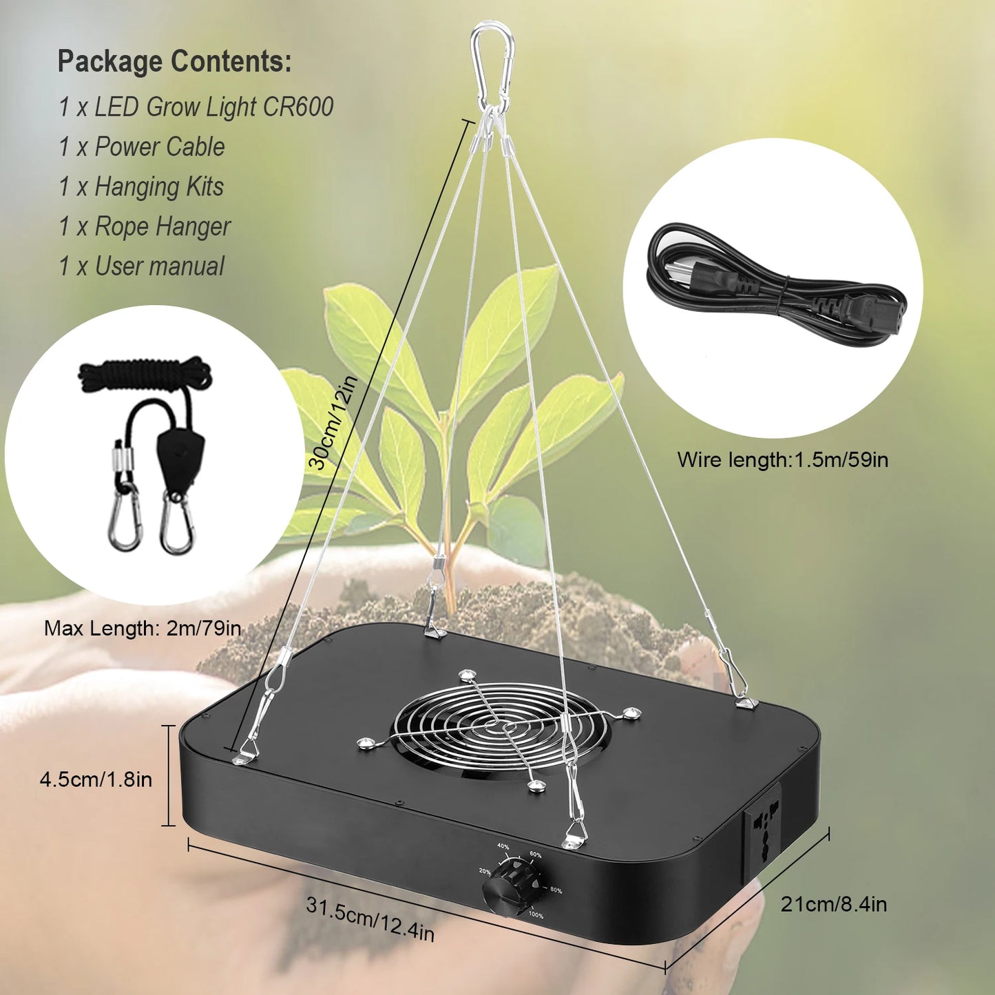 FECiDA Dimmable LED Grow Light 12000 Lumen 130W