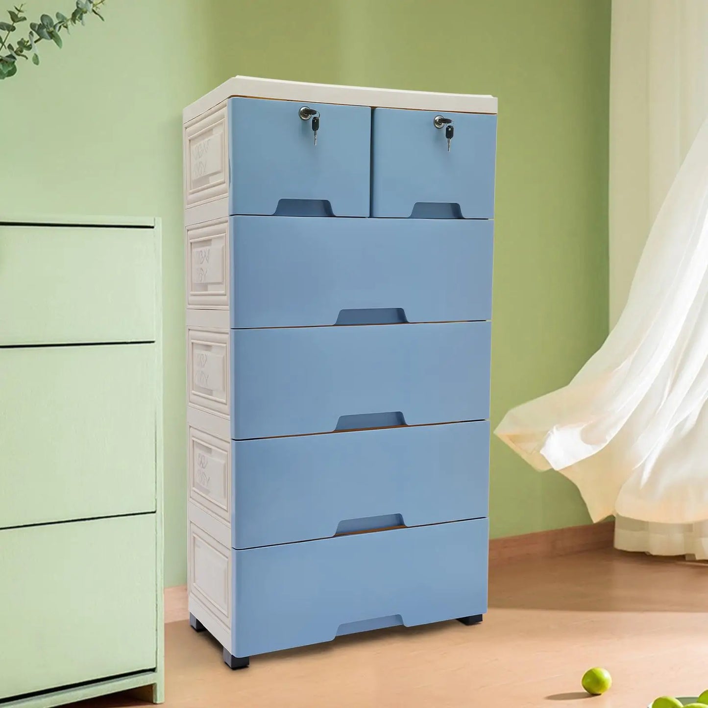 Drawer Plastic Bookshelf Storage Living Room Cabinets Filing Toy Display Cabinet Bedroom Closet Furniture