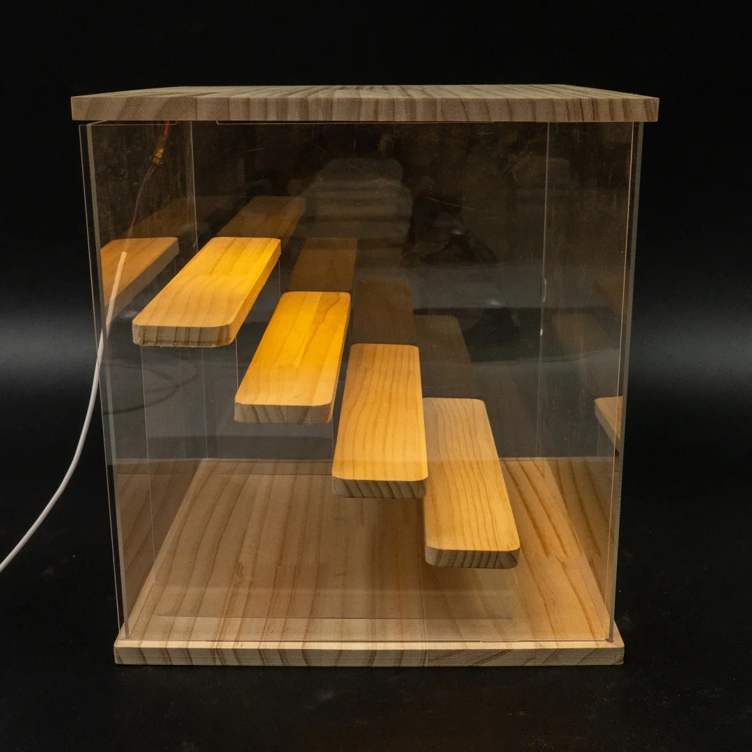 5-Tier LED Acrylic Display Box for Perfume Figurines and Jewelry