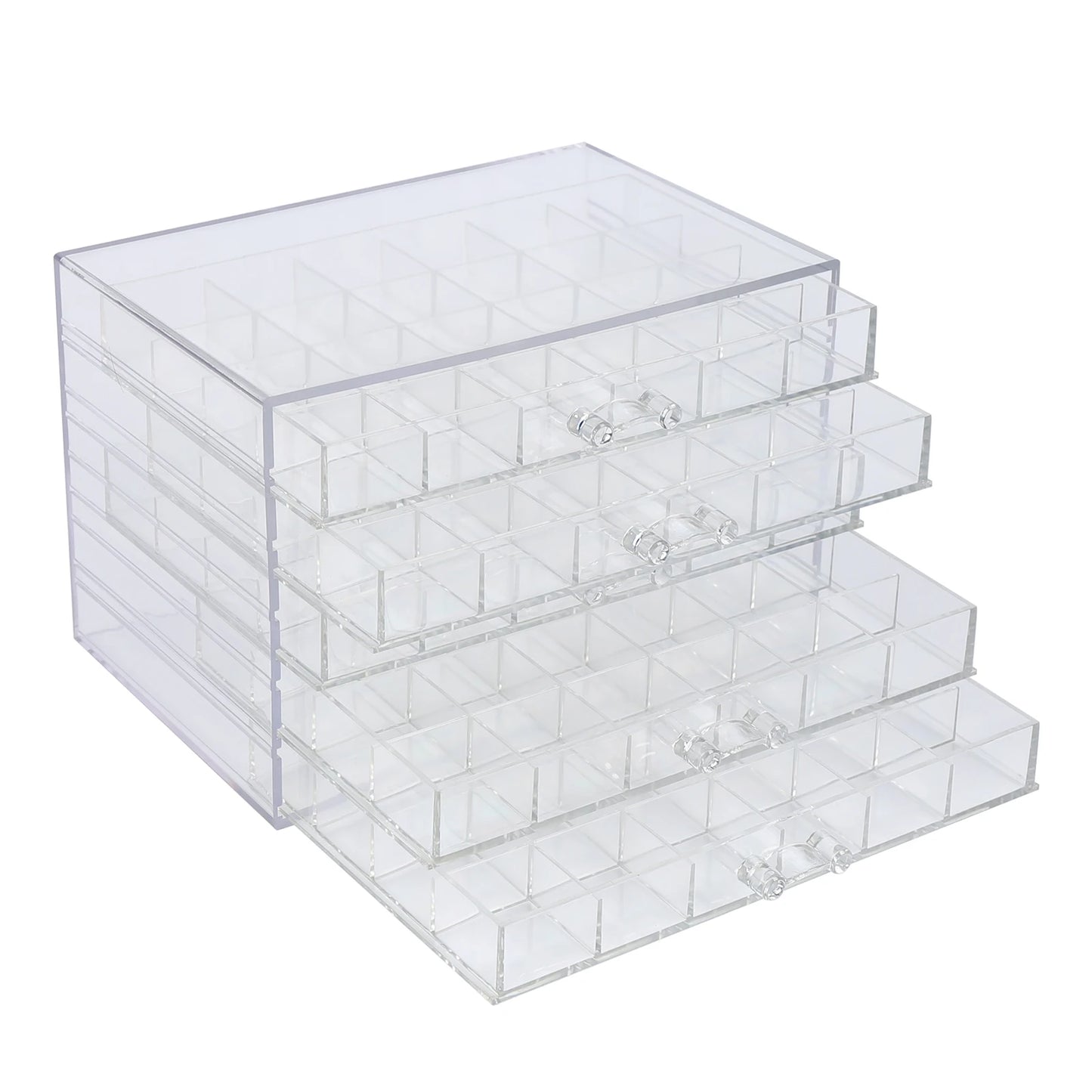 Acrylic Nail Art Display Tray 120 Grids Storage Box
