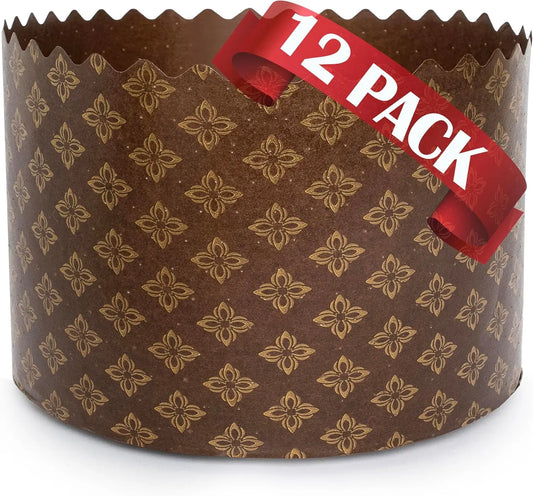Paska Mold Kulich Panettone Paper Baking Molds 12 Pack