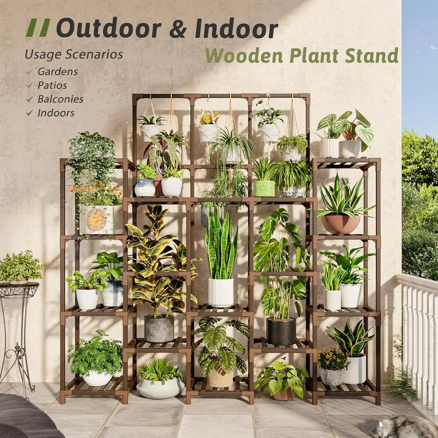 Durable 14-Tier Plant Stand For Indoor And Outdoor Use