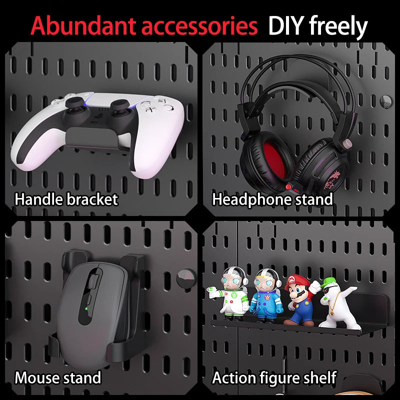Desktop Pegboard Height Adjustable Standing Storage Rack For Home Office