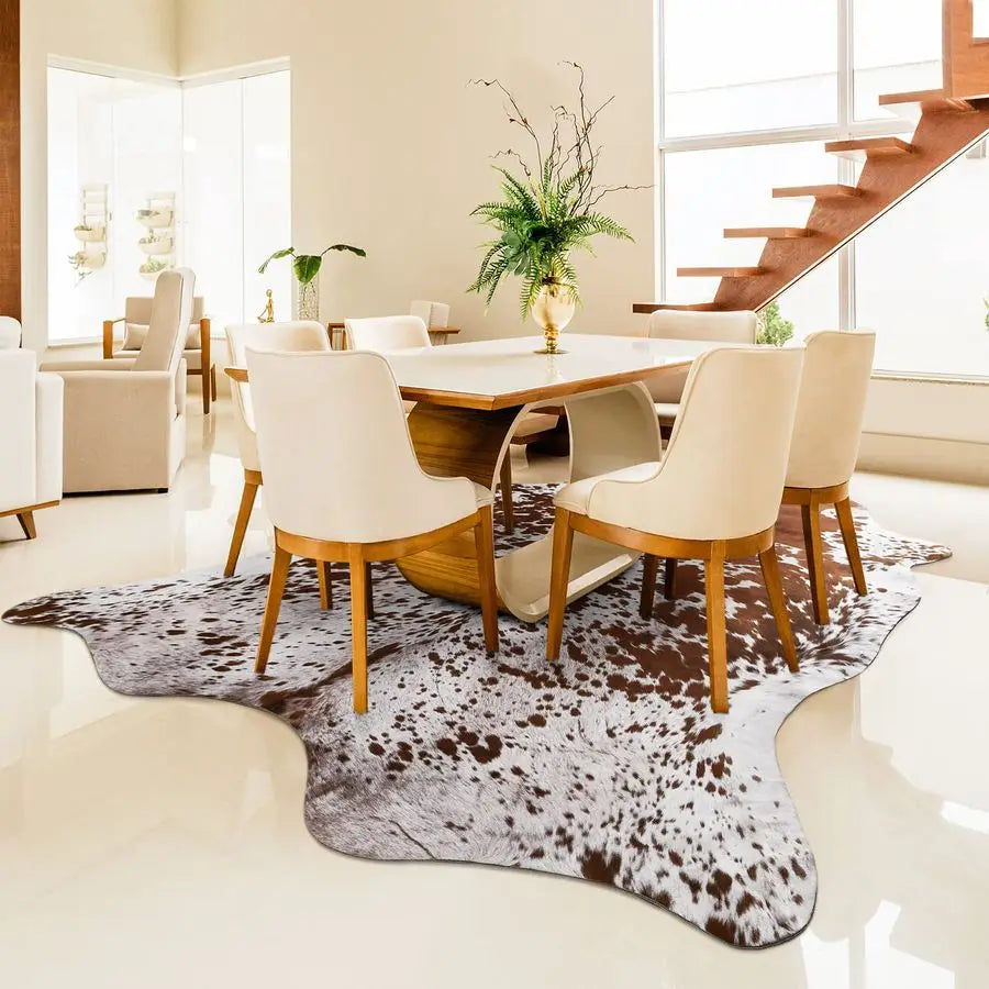 Faux Cowhide Rug Cow Print for Bedroom and Living Room