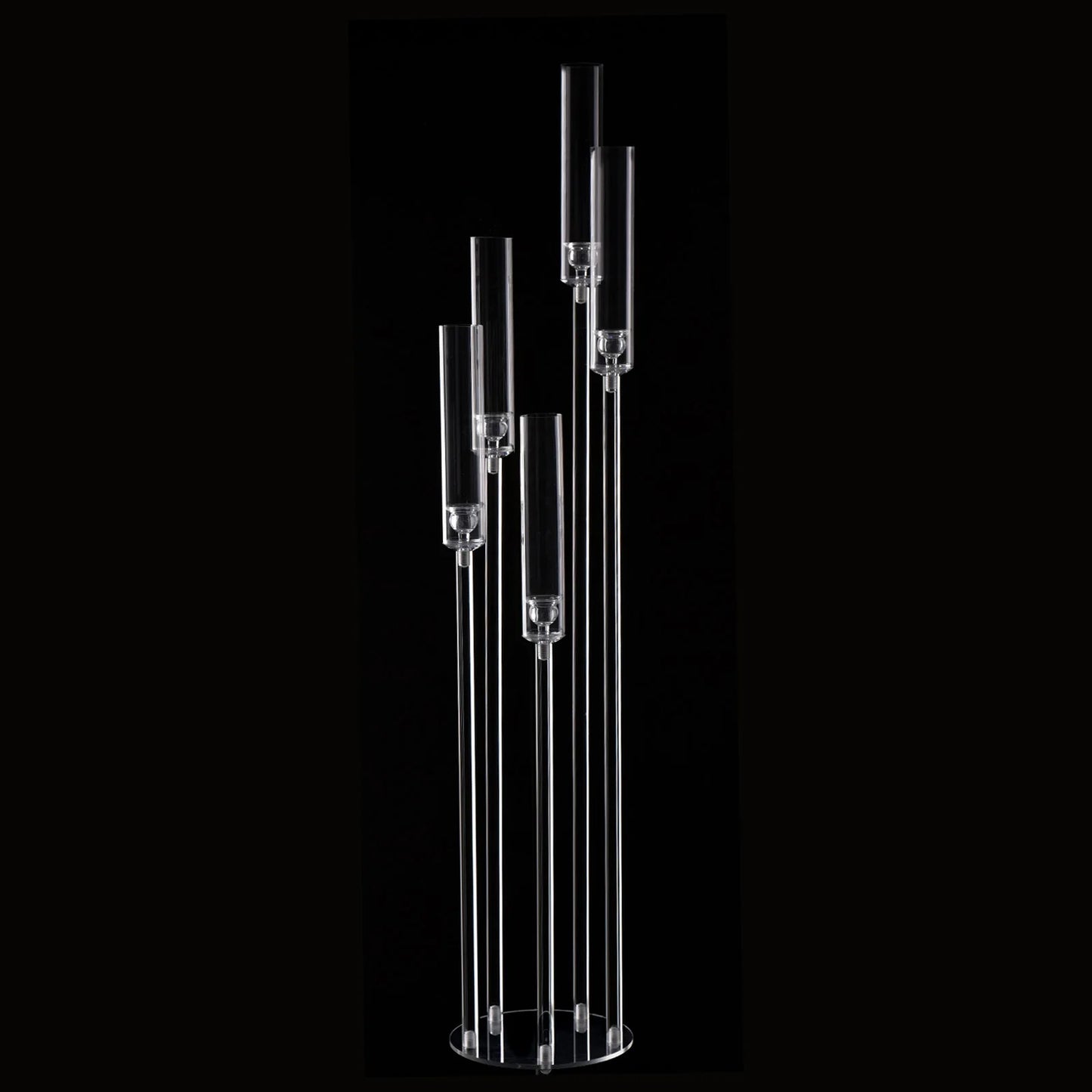 VINCIGANT Acrylic 5 Arm Floor Candelabra Centerpiece