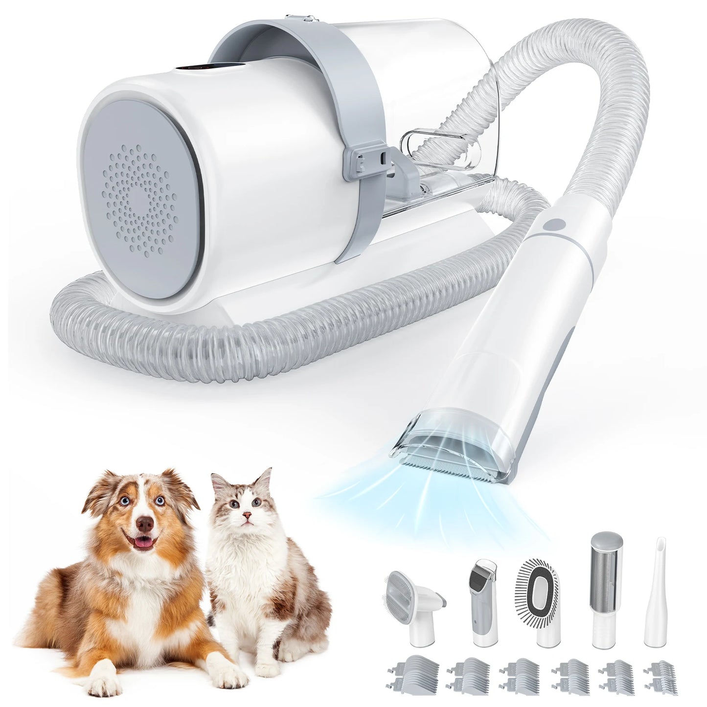 JHK Pet Grooming Vacuum Kit With Cordless Clippers And Tools