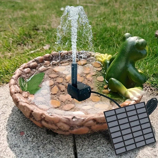 Solar Fountain With 6 Nozzles And Floating Pump