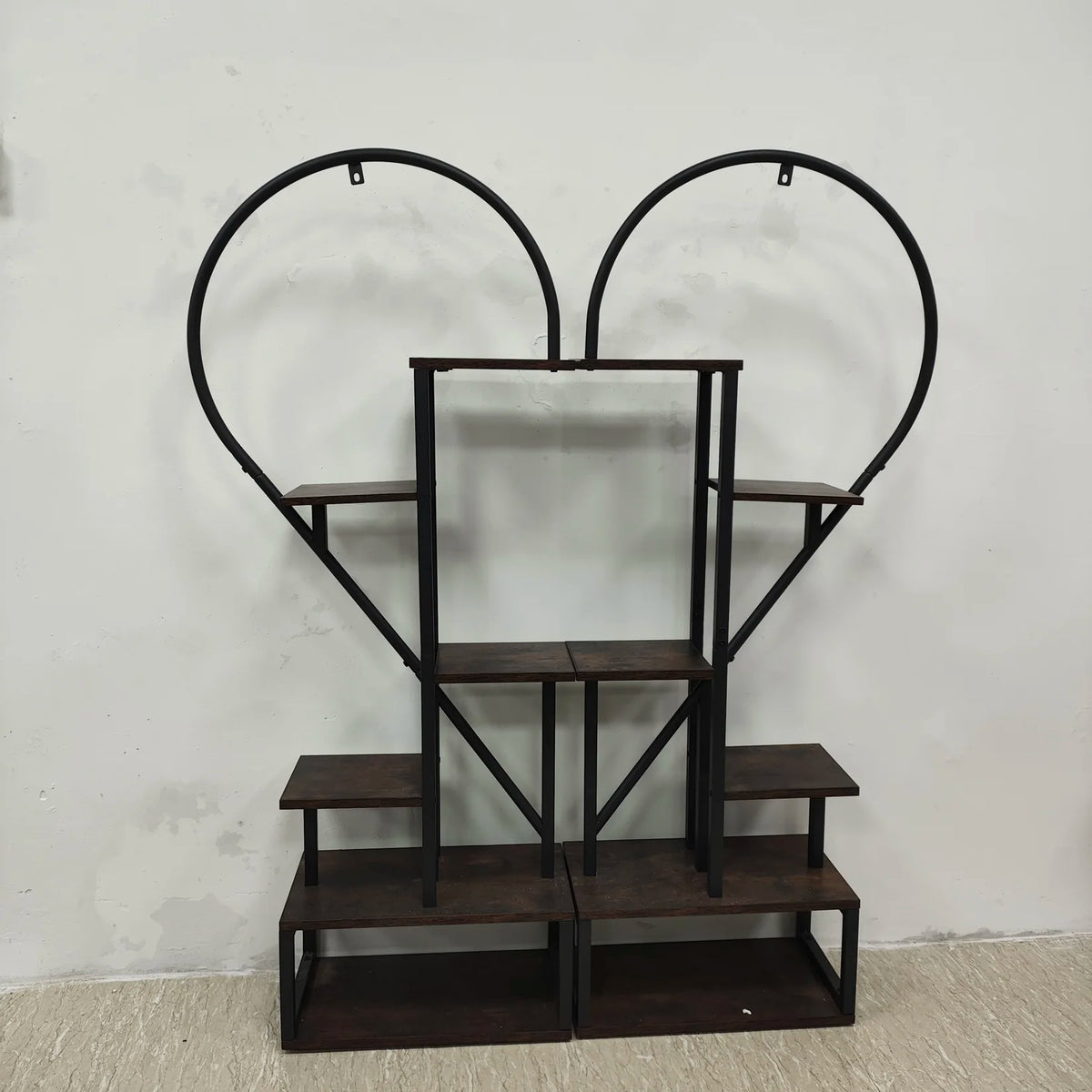 Wisfor Metal Heart Shaped 6 Tier Ladder Plant Stand