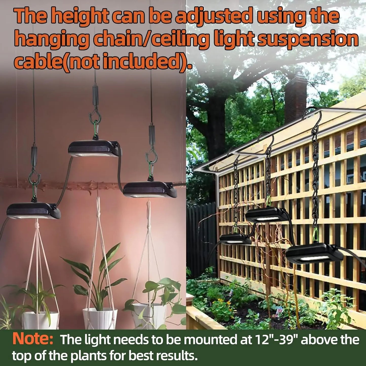 Outdoor LED Grow Light Full Spectrum 3 Bulbs IP65 Waterproof