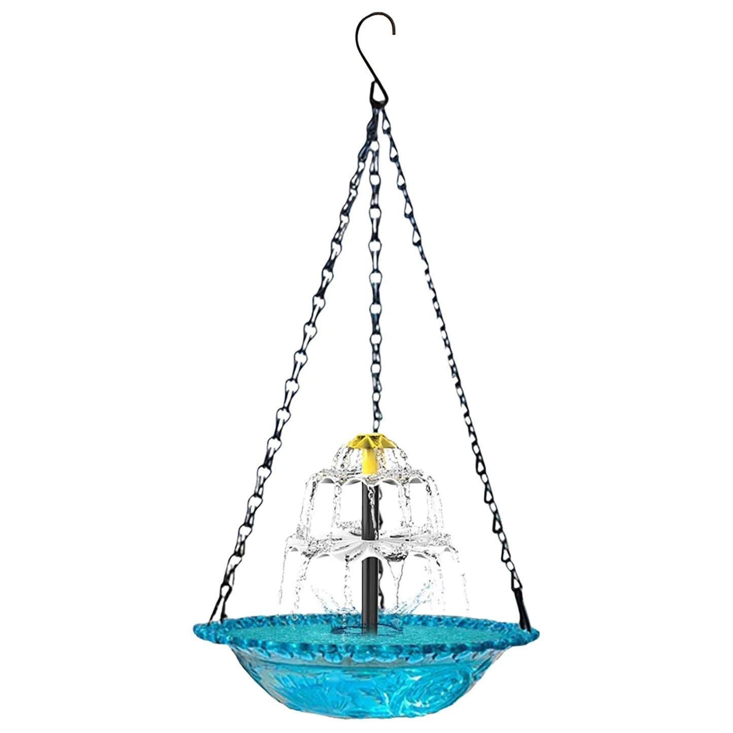 Solar Cascade Hanging Bird Bath Fountain For Garden Patio