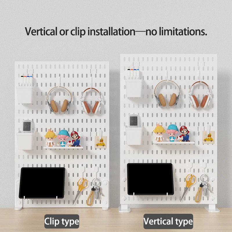 Desktop Pegboard Height Adjustable Standing Storage Rack For Home Office
